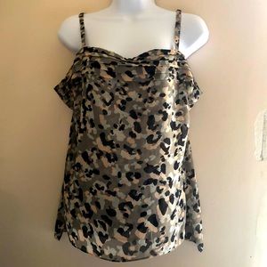 Cabi off Shoulder ladies soft camouflage shirt